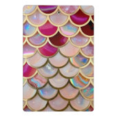 ピンク色のオパール虹色の人魚はかりで測 ミニクリップボード (裏面)