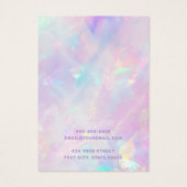 ピンク色のオパール調のイヤリングカード (裏面)