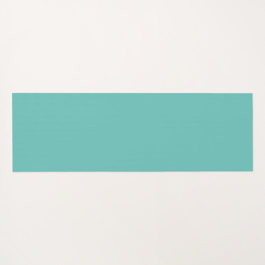 ピンク色のオレンジ色のフローラグリーン葉ティール（緑がかった色） ヨガマット (裏面(横))