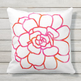 ピンク色のオレンジ色の多肉質 クッション