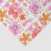 ピンク色のオレンジ色の紫の花 薄葉紙 (詳細)