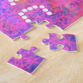 ピンク色のオレンジ色の赤の銀河系の宇宙星 ジグソーパズル (側面)