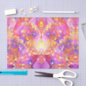 ピンク色のオレンジ色の赤の銀河系の宇宙星 薄葉紙 (クラフト)