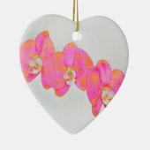 ピンク色のオーキッド絵画の熱帯フローラ セラミックオーナメント (右)