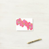 ピンク色のオーキッド絵画の熱帯フローラ ポストイット (デスク上)