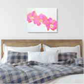 ピンク色のオーキッド絵画ズ キャンバスプリント (インサイチュ (寝室))