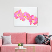 ピンク色のオーキッド絵画ズ キャンバスプリント (インサイチュ (リビング))