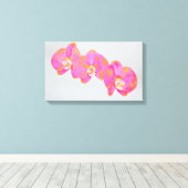 ピンク色のオーキッド絵画ズ キャンバスプリント (インサイチュ (ウッドフロア))