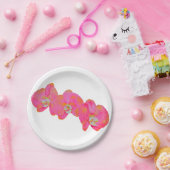 ピンク色のオーキッド絵画ズ ペーパープレート (パーティー)