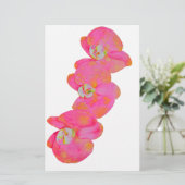 ピンク色のオーキッド絵画ズ 便箋 (スタンド正面)