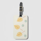 ピンク色のオ葉レンジの熱帯 ラゲッジタグ (正面縦)