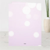 ピンク色のカスタム《写真》ぼけ味を霜の降りた作成する カード (裏面)