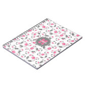 ピンク色のガーリースポーツパタパーソナライズされたー ノートブック (左側)