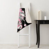 ピンク色のガーリーバレーボールパーソナライズされたスター シェルパブランケット (インサイチュ)