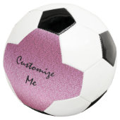 ピンク色のキラキラのグラデーション サッカーボール (3/4)