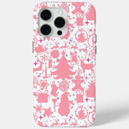 ピンク色のクリスマスの画像 Case-Mate iPhoneケース (裏面)