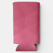 ピンク色のグラデーションのジオメトリメッシュパターン スリム缶クーラー (裏面)