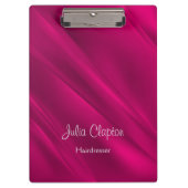 ピンク色のグラデーションの対角線 クリップボード (正面)