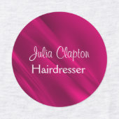 ピンク色のグラデーションの対角線 ラベル (デザイン2)