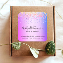 ピンク色のグラデーションパープルサロンメイクアップモダン家