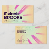 ピンク色のグラデーションヴィンテージ 名刺 (正面/裏面)