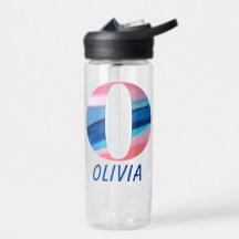 ピンク色のグラデーション名学校文字o