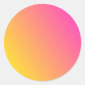 ピンク色のグラデーション空白のテンプレートシール ラウンドシール (正面)