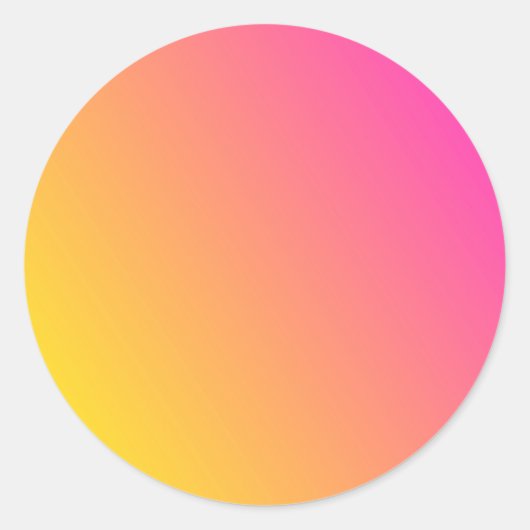 ピンク色のグラデーション空白のテンプレートシール ラウンドシール (正面)