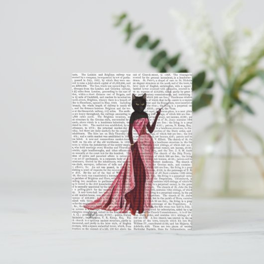 ピンク色のグラマー猫2 ポストカード (スタンド正面)