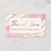 ピンク色のグリッターでお買い上げいただきありがとうございます 名刺 (正面)