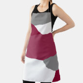 ピンク色のグレーと白 エプロン (インサイチュ)