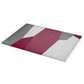 ピンク色のグレーと白 カッティングボード (角)