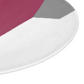 ピンク色のグレーと白 カッティングボード (角)