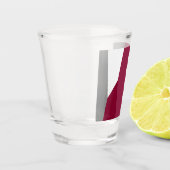 ピンク色のグレーと白 ショットグラス (左)