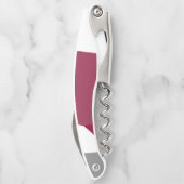 ピンク色のグレーと白 ソムリエナイフ (裏面)