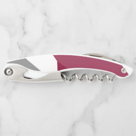 ピンク色のグレーと白 ソムリエナイフ