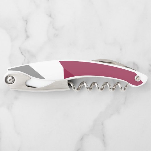 ピンク色のグレーと白 ソムリエナイフ (正面)