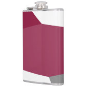 ピンク色のグレーと白 フラスク (左)