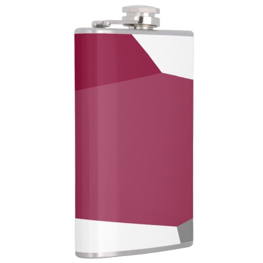 ピンク色のグレーと白 フラスク (右)