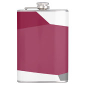 ピンク色のグレーと白 フラスク (正面)