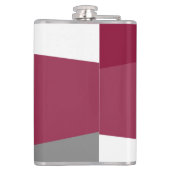 ピンク色のグレーと白 フラスク (裏面)