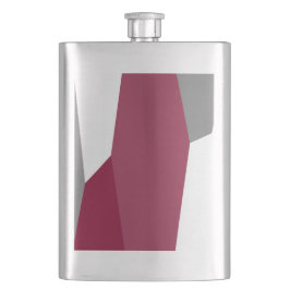 ピンク色のグレーと白 フラスク