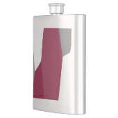 ピンク色のグレーと白 フラスク (左)