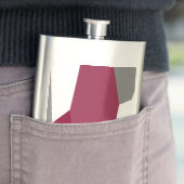 ピンク色のグレーと白 フラスク (インサイチュ)