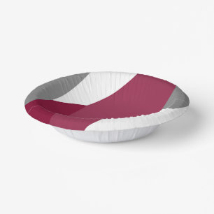 ピンク色のグレーと白 ペーパーボウル