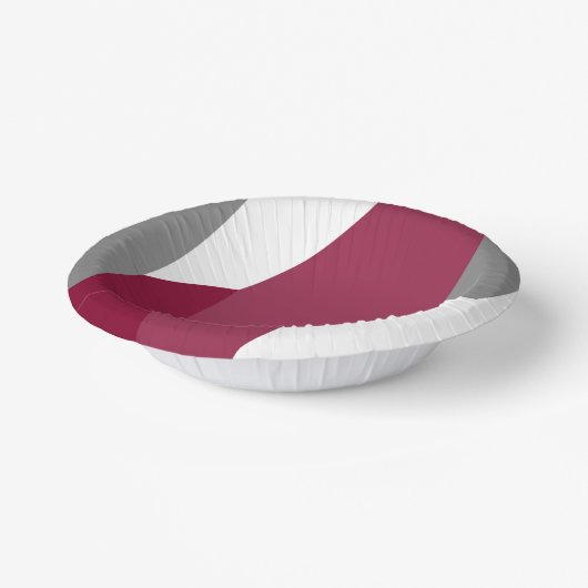 ピンク色のグレーと白 ペーパーボウル (傾斜あり)