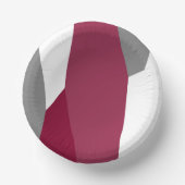 ピンク色のグレーと白 ペーパーボウル (正面)