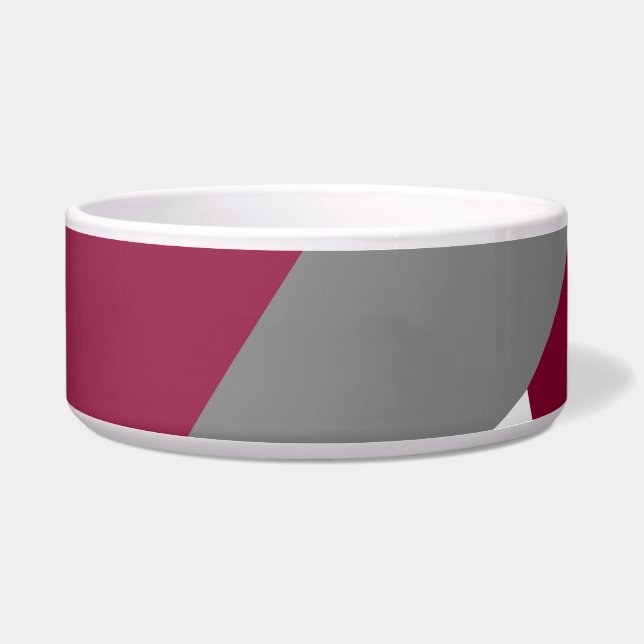 ピンク色のグレーと白 ボウル (右)
