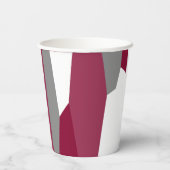 ピンク色のグレーと白 紙コップ (裏面)