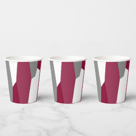 ピンク色のグレーと白 紙コップ